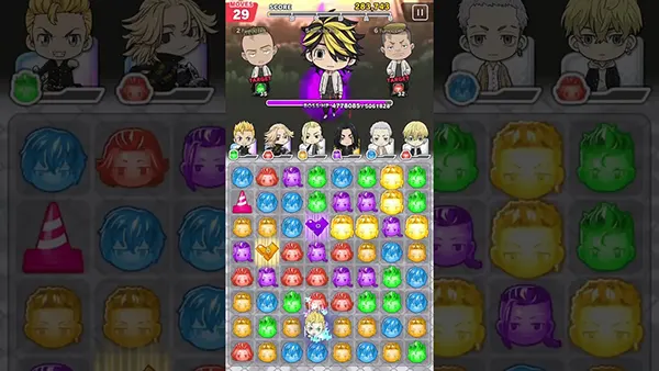 Anime puzzle mobile game